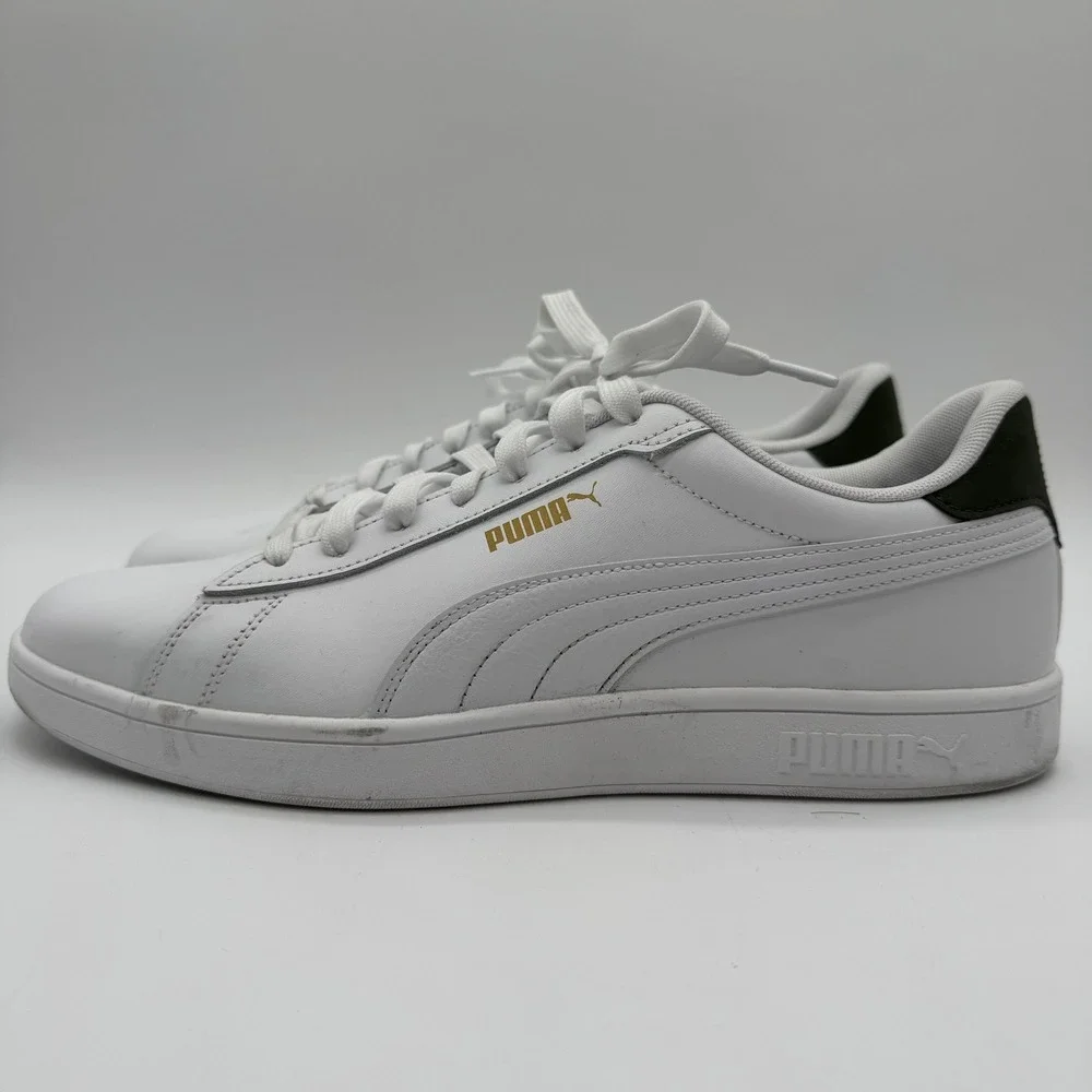 Puma Ace Court Men's White Leather Sneakers Casual‎ Shoes Size 12